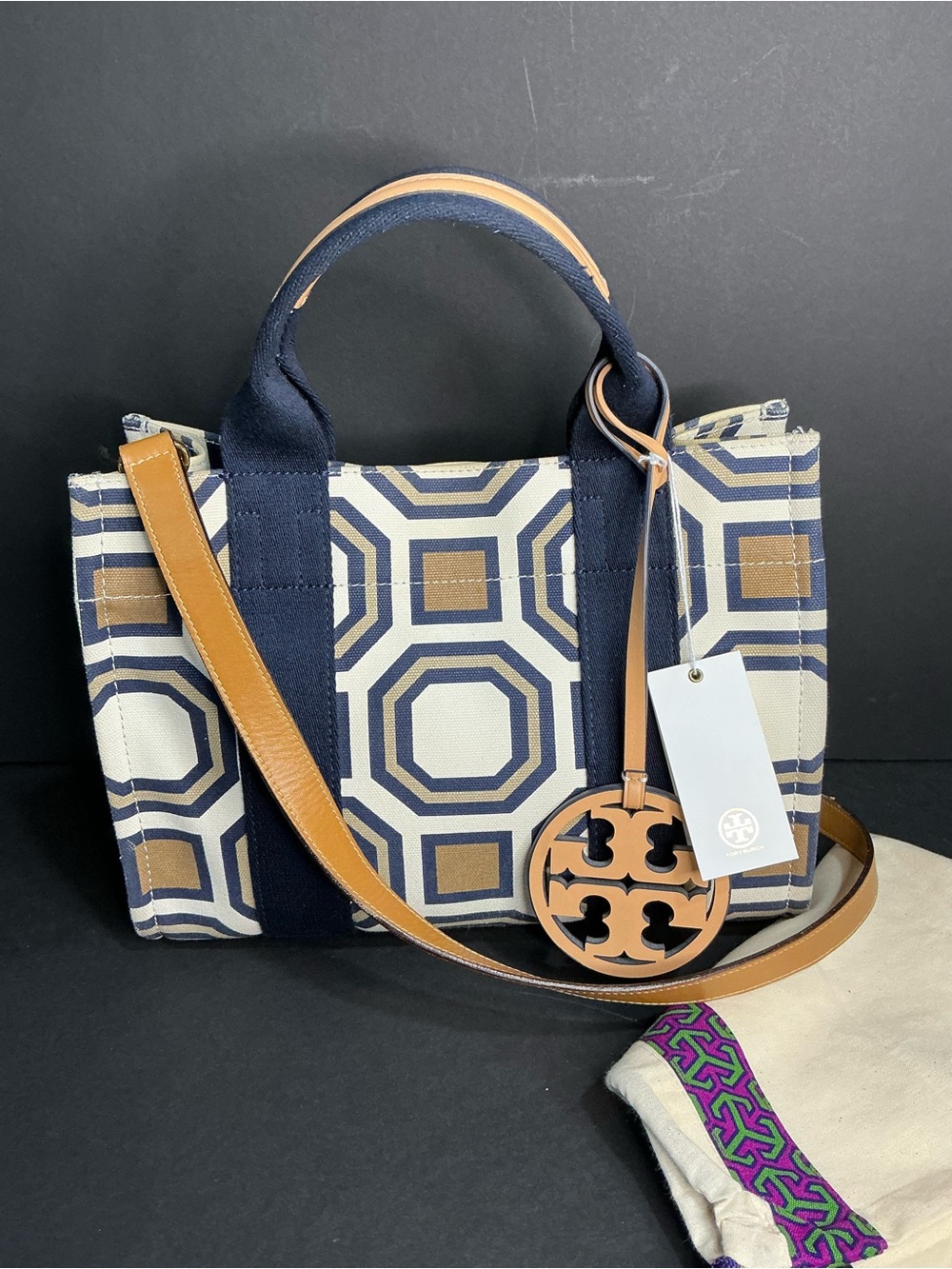 Tory Burch Ella Printed Micro Tote Bag